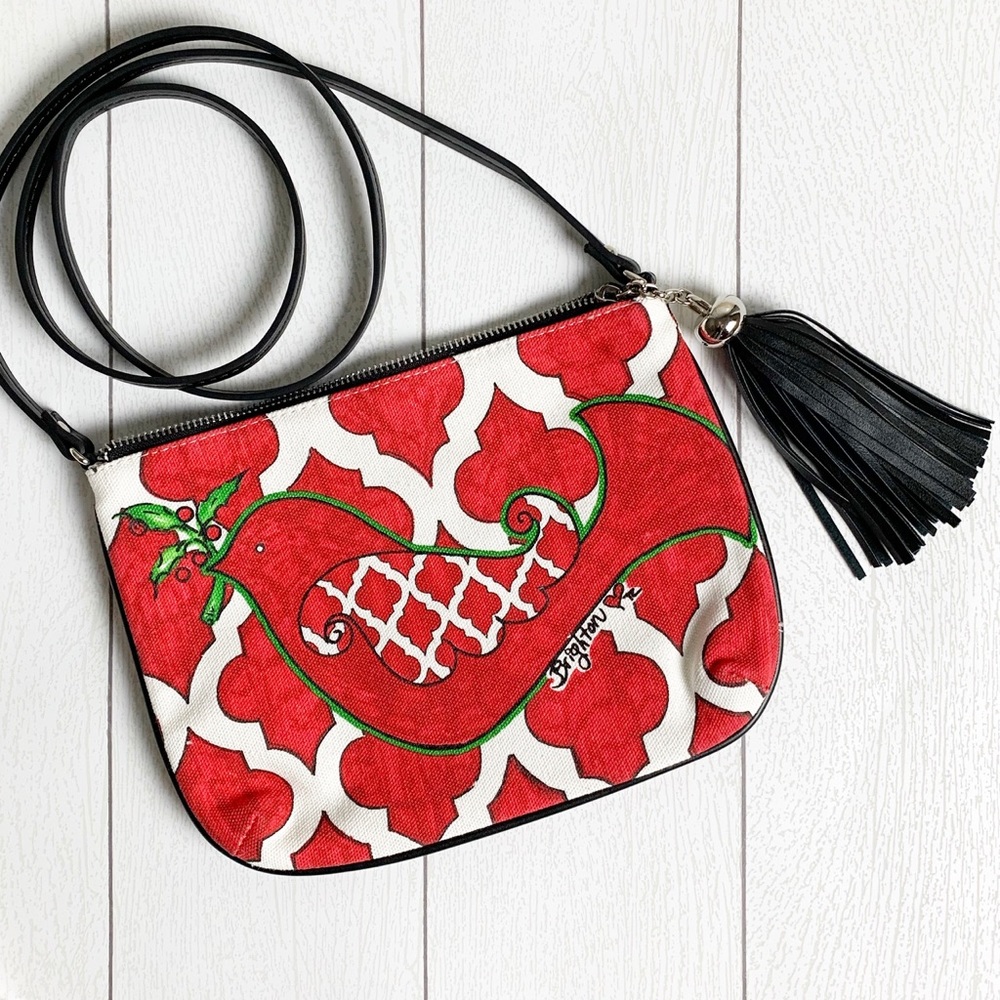 Brighton Canvas Leather Crossbody Bag Love Dove